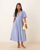 Nobody's Child Petite Nobody's Child Petite Starlight button front midi dress in blue - 2
