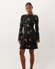 Nobody's Child Petite Nobody's Child Petite stretch slash neck fluted sleeve mini skater dress in black floral - 1