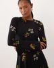 Nobody's Child Petite Nobody's Child Petite stretch slash neck fluted sleeve mini skater dress in black floral - 2