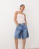 Nobody's Child Petite Nobody's Child Petite Sutton denim drawstring jorts in blue - 1