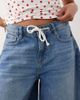 Nobody's Child Petite Nobody's Child Petite Sutton denim drawstring jorts in blue - 3