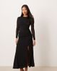 Nobody's Child Petite Nobody's Child Petite Tammy ruched drape midaxi dress in black-Red - 1