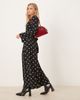 Nobody's Child Petite Nobody's Child Petite Valencia v-neck button front jumpsuit in black polka dots - 2