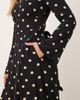 Nobody's Child Petite Nobody's Child Petite Valencia v-neck button front jumpsuit in black polka dots - 3