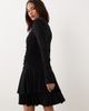 Nobody's Child Petite Nobody's Child Petite Yuki round neck drop waist ruched detail mini dress in black - 4