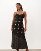 Nobody's Child Petite Nobody's Child Petite Zaria satin lace trim slit front cami midaxi dress in black mixed polka-dot print - 1