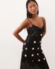 Nobody's Child Petite Nobody's Child Petite Zaria satin lace trim slit front cami midaxi dress in black mixed polka-dot print - 2
