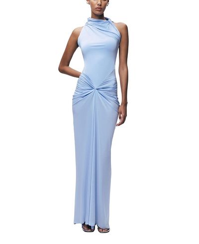 Nocturne Nocturne Draped Halter Neck Ruched Maxi Dress