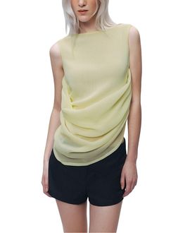 Nocturne Nocturne Draped Sleeveless Blouse