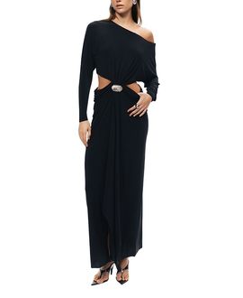 Nocturne Nocturne One-Shoulder Cut-Out Maxi Dress