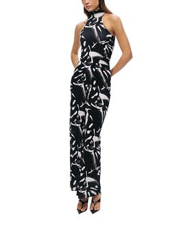 Nocturne Nocturne Printed Halter Maxi Dress
