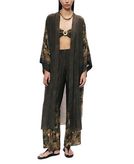 Nocturne Nocturne Printed Long Kimono