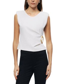 Nocturne Nocturne Sleeveless Buckle-Detail Blouse