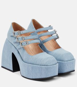 Nodaleto Nodaleto Bulla Marietta denim platform pumps