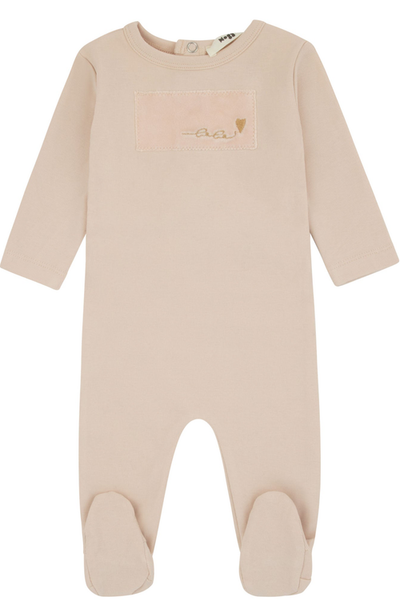 NoggiWear NoggiWear Girls Layette Velour Patch Footie 
