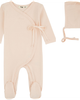 NoggiWear NoggiWear Lil Love Embroidered Wrap Footie and Bonnet - 1