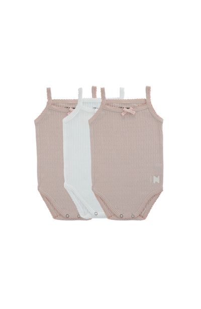 NoggiWear NoggiWear Pointelle Girls Bodysuit, Three Pack