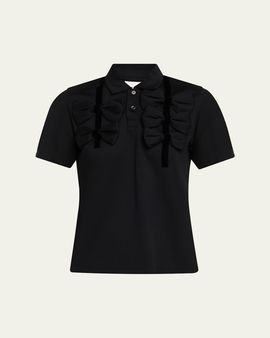 Noir Kei Ninomiya Cotton Bow Tie Polo Shirt