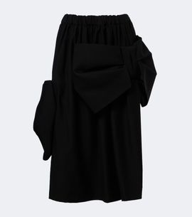 Noir Kei Ninomiya Noir Kei Ninomiya Bow-detail wool and mohair midi skirt