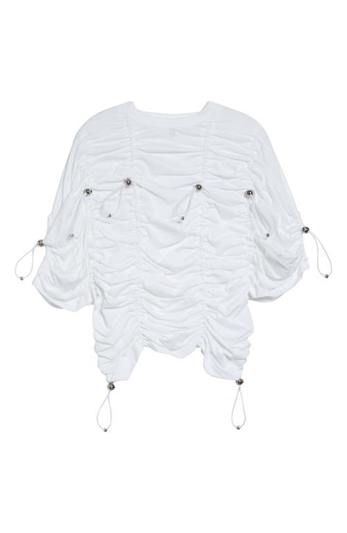 Noir Kei Ninomiya - Drawcord Ruched Cotton Ponte T-Shirt