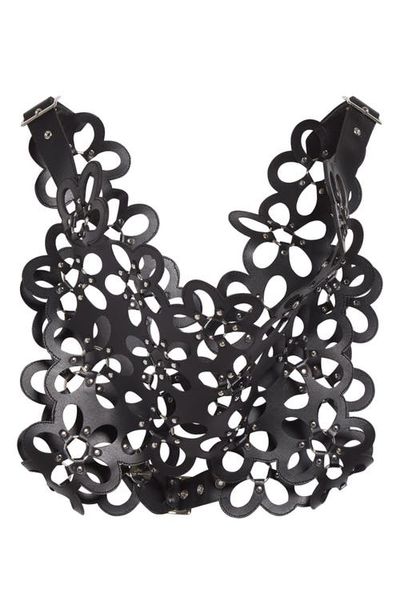 Noir Kei Ninomiya Floral Faux Leather Harness