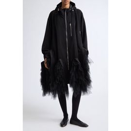 Noir Kei Ninomiya Noir Kei Ninomiya Hooded Technical Tulle Coat