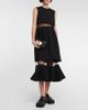 Noir Kei Ninomiya Noir Kei Ninomiya Mesh-trimmed wool midi dress - 2