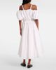 Noir Kei Ninomiya Noir Kei Ninomiya Off-shoulder cotton poplin midi dress - 3