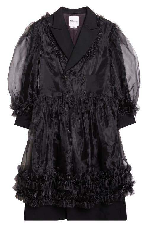 Noir Kei Ninomiya Noir Kei Ninomiya Petal Collar Cotton Broadcloth Button-Up Shirt