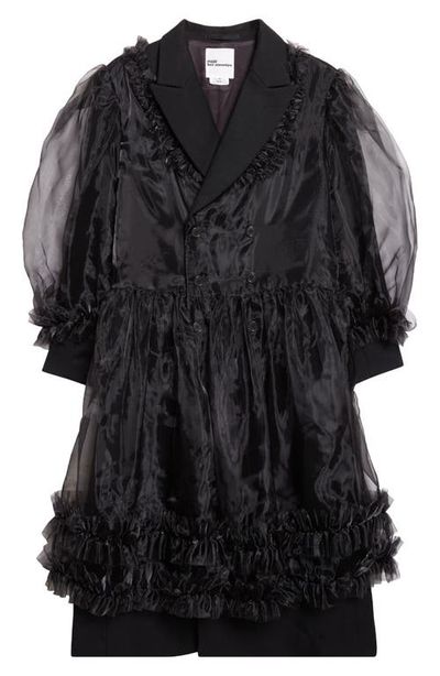 Noir Kei Ninomiya Petal Collar Cotton Broadcloth Button-Up Shirt