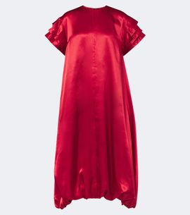 Noir Kei Ninomiya Noir Kei Ninomiya Pleated gathered satin midi dress