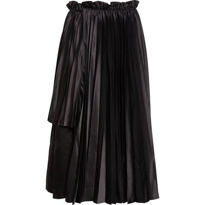 Noir Kei Ninomiya Pleated Satin Skirt