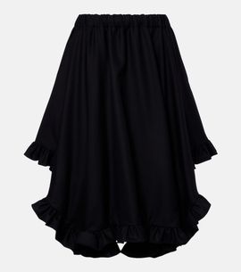 Noir Kei Ninomiya Noir Kei Ninomiya Ruffled tiered wool midi skirt