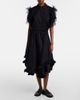 Noir Kei Ninomiya Noir Kei Ninomiya Ruffled tiered wool midi skirt - 2