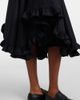 Noir Kei Ninomiya Noir Kei Ninomiya Ruffled tiered wool midi skirt - 4
