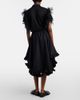 Noir Kei Ninomiya Noir Kei Ninomiya Ruffled tiered wool midi skirt - 5