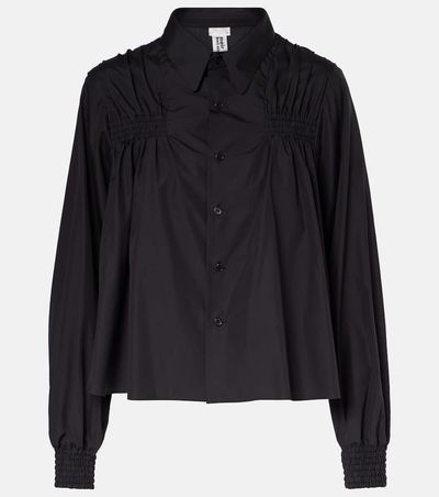 Noir Kei Ninomiya Noir Kei Ninomiya Shirred cotton shirt