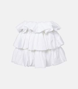 Noir Kei Ninomiya Noir Kei Ninomiya Tiered cotton miniskirt