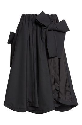 Noir Kei Ninomiya Noir Kei Ninomiya Tropical Wool Bow Skirt