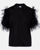 Noir Kei Ninomiya Noir Kei Ninomiya Tulle-trimmed cotton polo shirt - 1