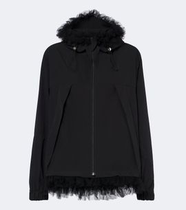 Noir Kei Ninomiya Noir Kei Ninomiya Tulle-trimmed technical jacket