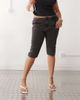 Noisy May Curve Noisy May Curve denim capri in washed black - 3