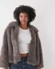 Noisy May Curve Noisy May Curve faux fur jacket in gray-Black - 1