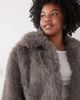Noisy May Curve Noisy May Curve faux fur jacket in gray-Black - 3