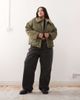 Noisy May Curve Noisy May Curve faux fur leopard collar detail quilted coat in khaki-Green - 2