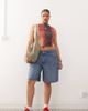 Noisy May Curve Noisy May Curve high waist bermuda denim short in mid wash blue - 1