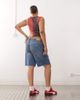 Noisy May Curve Noisy May Curve high waist bermuda denim short in mid wash blue - 4