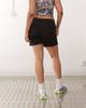 Noisy May Curve Noisy May Curve high waisted denim shorts in black denim - 2