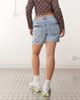 Noisy May Curve Noisy May Curve high waisted denim shorts in light wash blue - 3