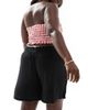 Noisy May Curve Noisy May Curve high waisted pull on short in black - 4
